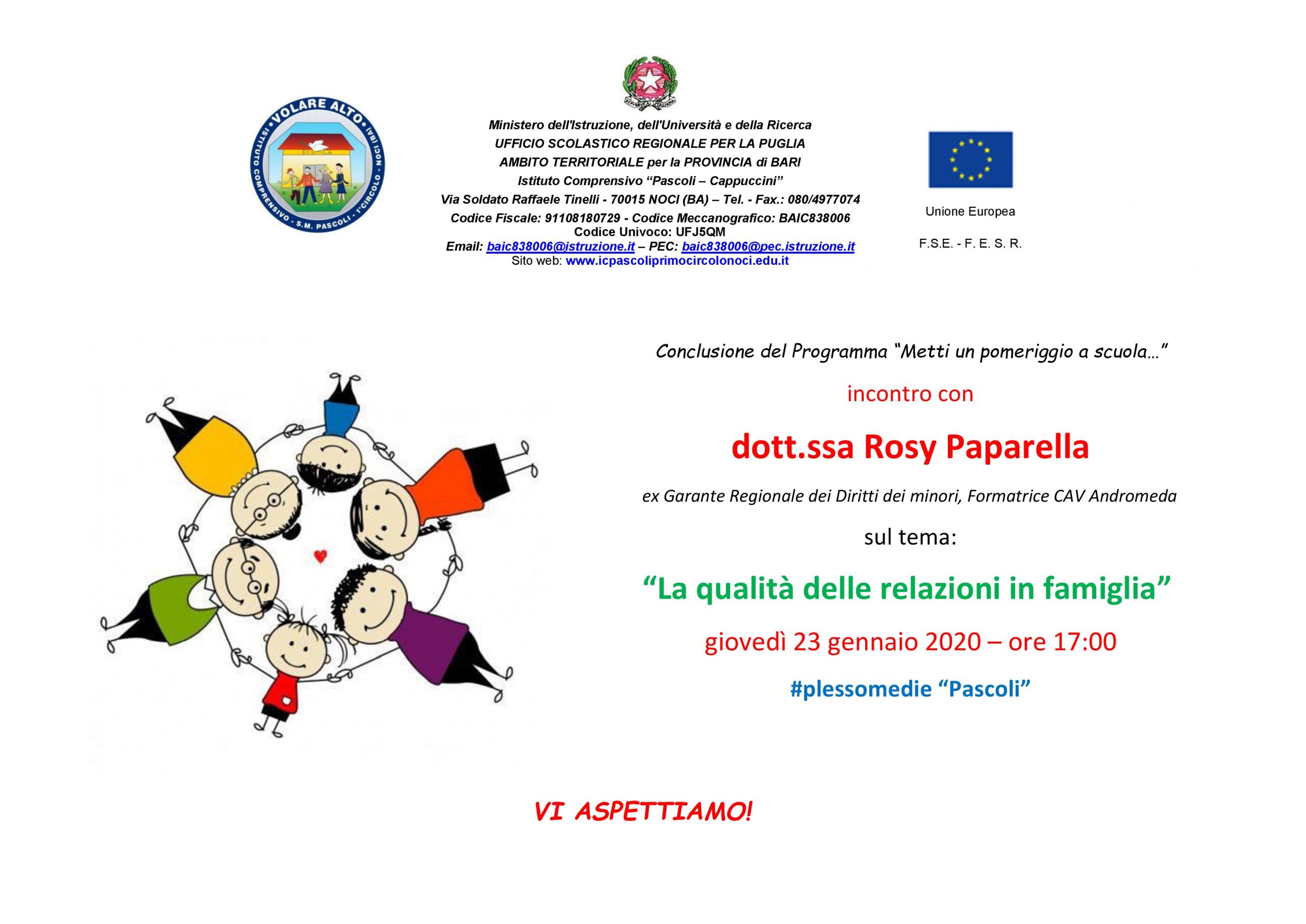 Al momento stai visualizzando Invito all’incontro con Rosy Paparella